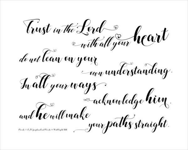 Proverbs 3:5 – Trust in the LORD with all your heart