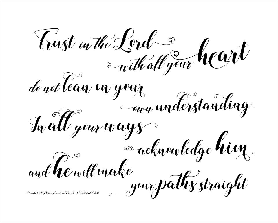 Proverbs 3:5 – Trust in the LORD with all your heart