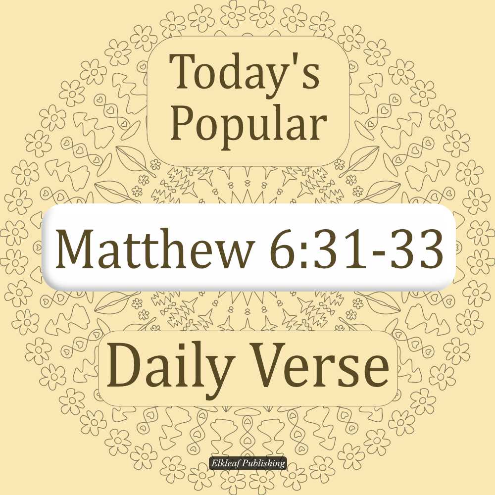 Matthew 6:31-33