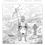 Free Coloring Page Saint Patrick Adult Teens