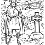 Free Coloring Page Saint Patrick Kids