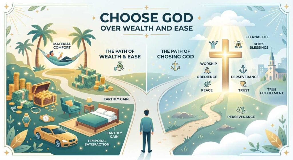 choose God over wealth and ease