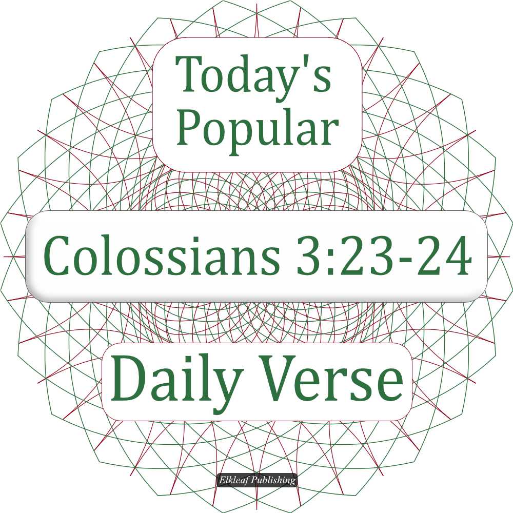 Colossians 3:23-24