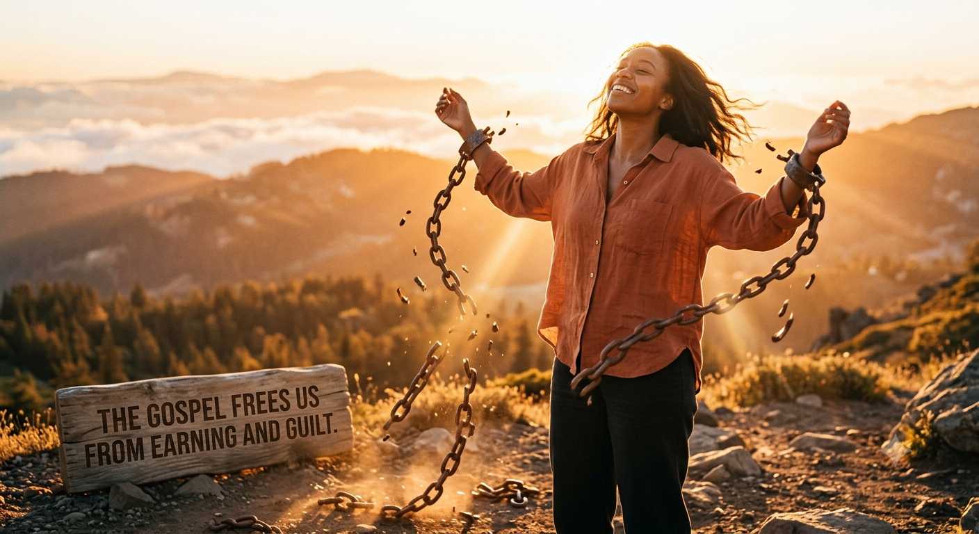 gospel frees us from earning and guilt