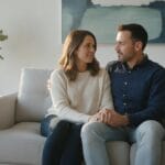 A Christian couple holding hands, demonstrating unity, respect, and mutual care
