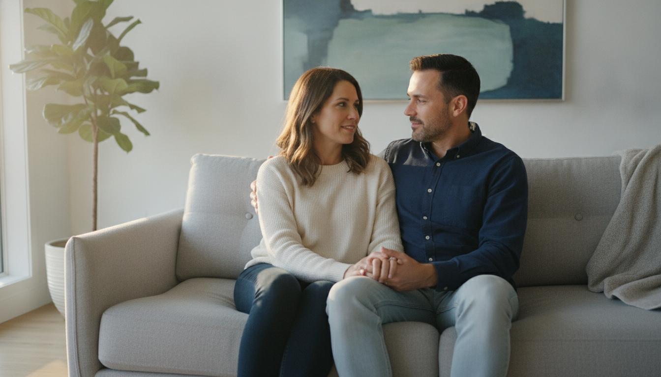 A Christian couple holding hands, demonstrating unity, respect, and mutual care