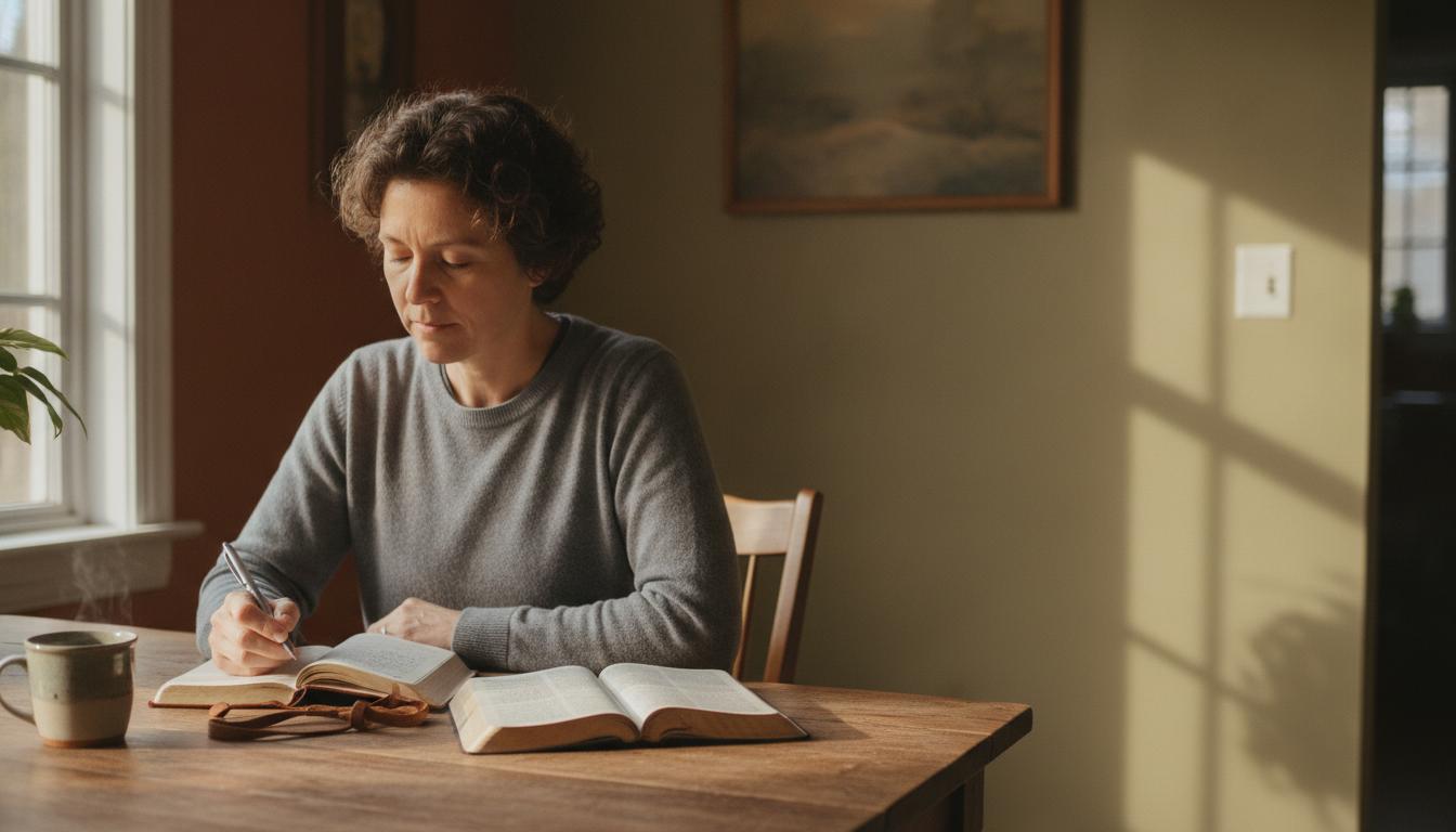 A person reading Scripture with a journal, symbolizing renewed spiritual engagement